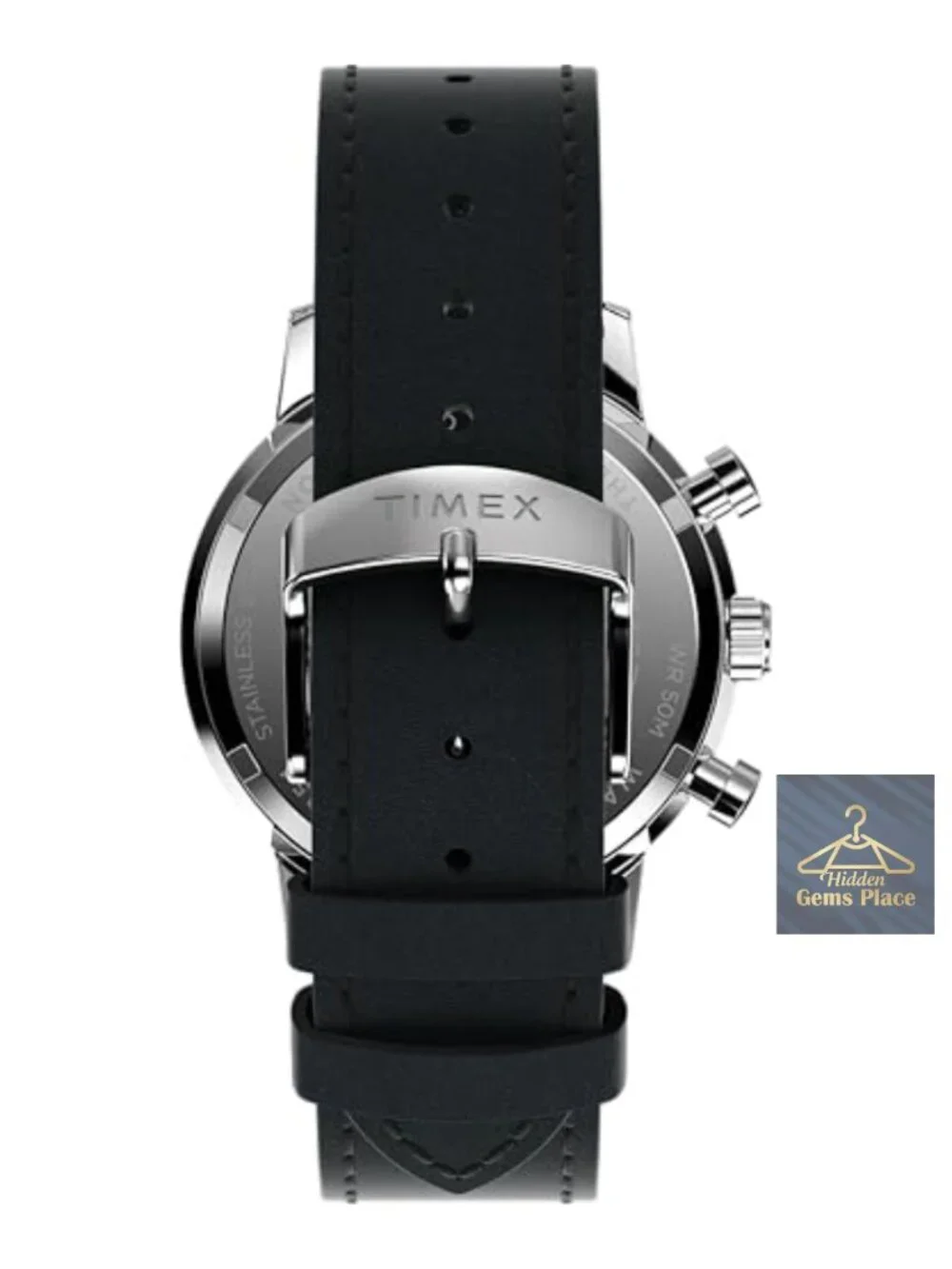 Men's 40mm Marlin Watch - Quartz Chronograph, Leather Strap, Stainless Steel